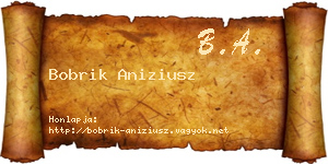 Bobrik Aniziusz névjegykártya